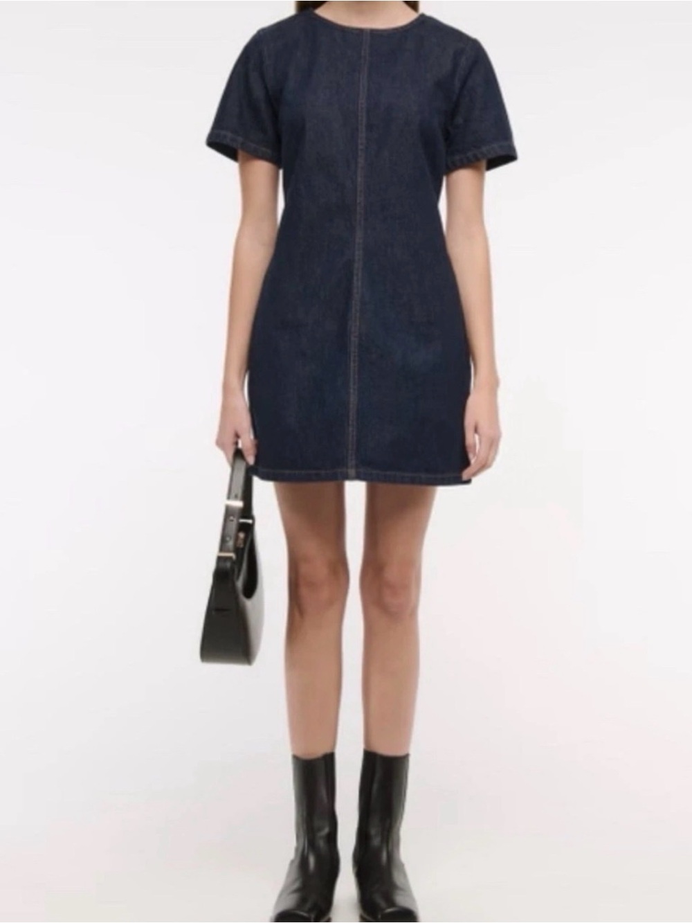 Abercrombie & Fitch Dark Denim Short-Sleeve Mini Dress size SP